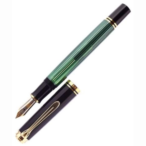 Ручка перьевая Pelikan Souveraen M 600 (PL980003) Black Green GT EF перо золото 14K покрытое родием подар.кор. фото 3