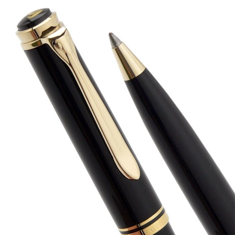 Ручка шариковая Pelikan Souveraen K 800 (PL996983) Black GT M черные чернила подар.кор. фото 3