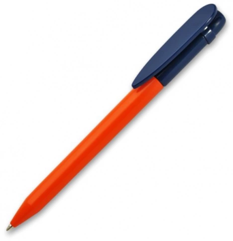 Ручка пластиковая шариковая Grant Arrow Bicolor, оранжевая с тёмно-синим фото 1