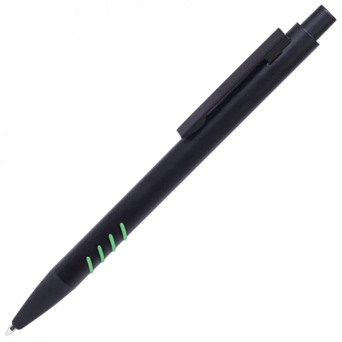 Ручка металлическая шариковая B1 Tatoo, чёрная с зелёным фото 1