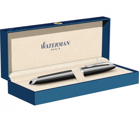 Ручка роллер Waterman Carene (S0293940) Black ST F черные чернила подар.кор. фото 5