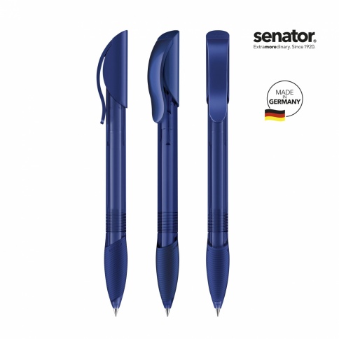 Шариковая ручка Senator Hattrix Soft Clear, тёмно-синий фото 2