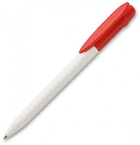 Ручка пластиковая шариковая Grant Arrow Bicolor, белая с красным фото 1