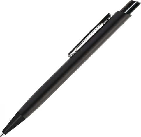 Ручка металлическая шариковая Vivapens ELFARO SOFT, чёрная с черным фото 3