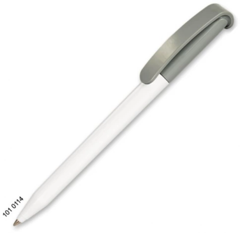 Ручка пластиковая шариковая Grant Automat Classic Mix, белая с тёмно-серым фото 1