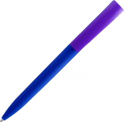 Ручка пластиковая шариковая Solke Zeta Soft Blue Mix, синяя с фиолетовым фото 3