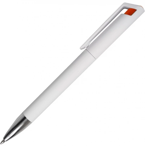 Ручка пластиковая шариковая Z-PEN, GRACIA, белая с оранжевым фото 1