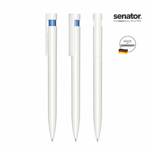 Шариковая ручка Senator Liberty Basic Polished, белая с синим фото 2