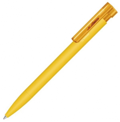 Шариковая ручка Senator Liberty Polished Bio Matt Clip Clear, жёлтая фото 1