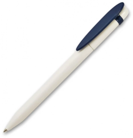 Ручка пластиковая шариковая Grant Arrow Classic, белая с синим фото 1