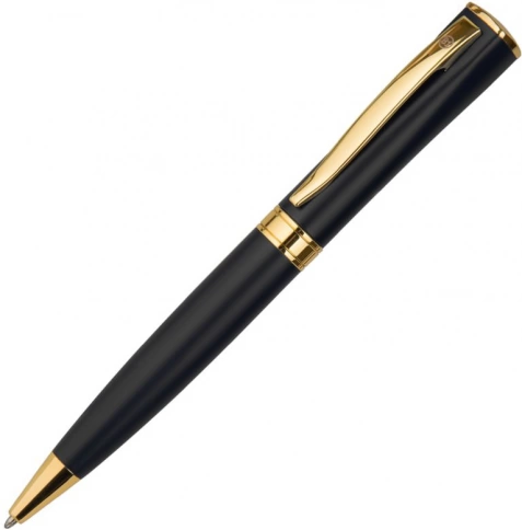 Ручка металлическая шариковая B1 Wizard Gold, чёрная с золотистым фото 1