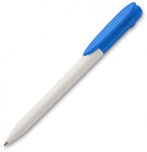 Ручка пластиковая шариковая Grant Arrow Bicolor, белая с синим фото 1