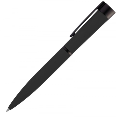 Ручка металлическая шариковая Vivapens GROM SOFT, чёрная полностью фото 2