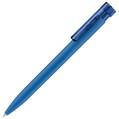 Шариковая ручка Senator Liberty Polished Soft Touch Clip Clear, синяя фото 1