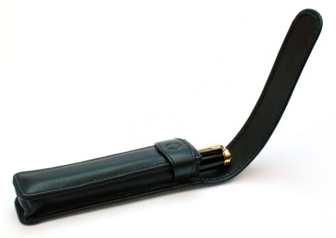 Футляр Pelikan TG11 (PL923409) для 1 ручки черный натур.кожа фото 2
