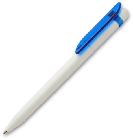 Ручка пластиковая шариковая Grant Arrow Classic Transparent , белая с синим фото 1
