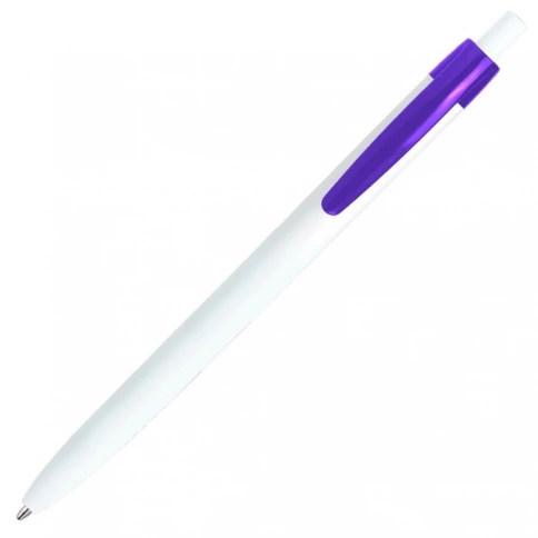 Шариковая ручка Vivapens Darom, белая с фиолетовым фото 2