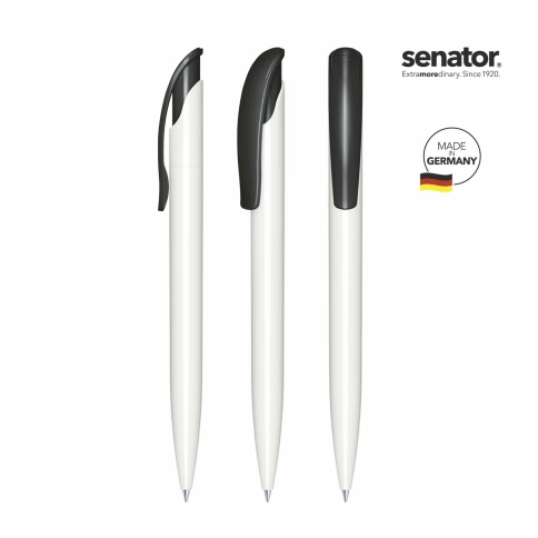 Шариковая ручка Senator Challenger Basic Polished, белая с чёрным фото 2