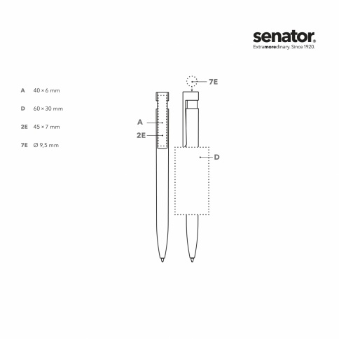 Шариковая ручка Senator Liberty Polished Bio Matt Clip Clear, белая фото 3