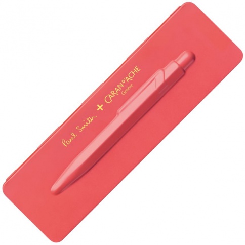 Ручка шариковая Carandache Office 849 Paul Smith Edition 3 (849.582) Coral Pink M синие чернила подар.кор. фото 1