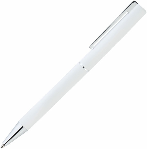 Ручка металическая шариковая Vivapens Argon Soft с софт-тач, белая фото 2