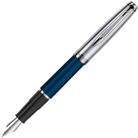 Ручка перьевая Waterman Embleme (2100380) Blue CT F перо сталь нержавеющая подар.кор. фото 1