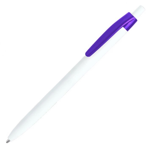 Шариковая ручка Vivapens Darom, белая с фиолетовым фото 1