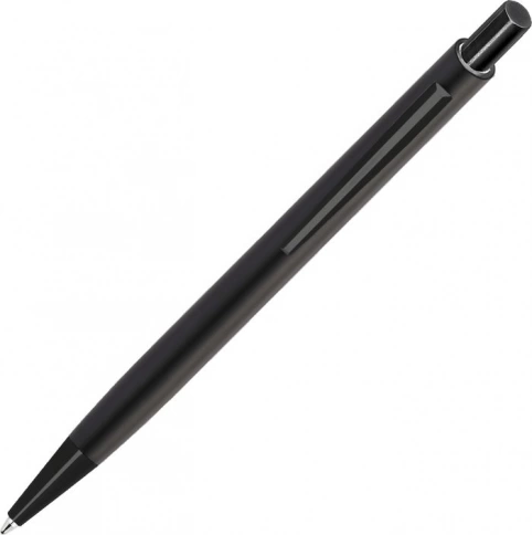 Ручка металлическая шариковая Vivapens ELFARO SOFT, чёрная с черным фото 2