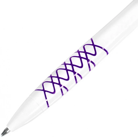 Шариковая ручка Neopen N11, белая с фиолетовым фото 2