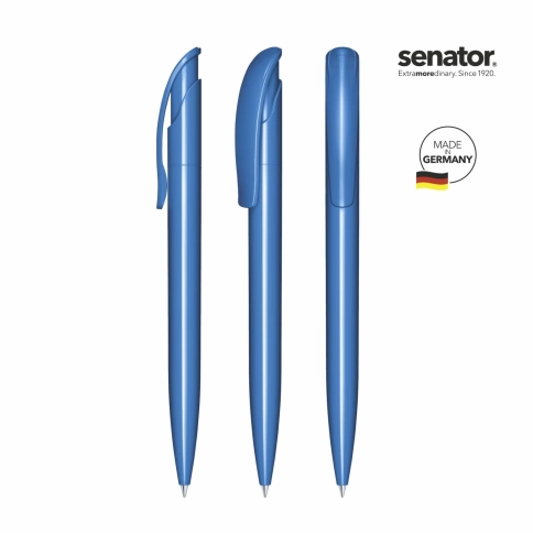 Шариковая ручка Senator Challenger Polished, голубая фото 2
