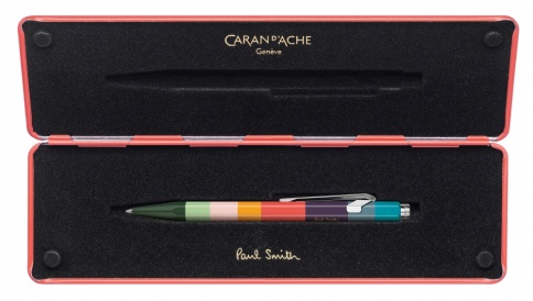 Ручка шариковая Carandache Office 849 Paul Smith Edition 3 (849.582) Coral Pink M синие чернила подар.кор. фото 4