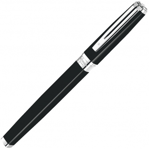 Ручка роллер Waterman Exception Slim (S0637070) Black ST F черные чернила подар.кор. фото 2