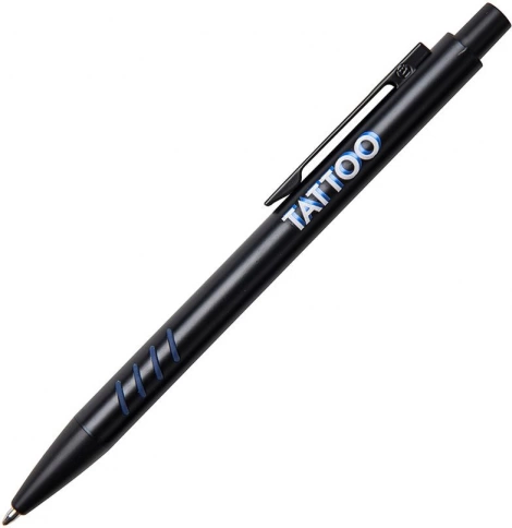 Ручка металлическая шариковая B1 Tatoo, чёрная с синим фото 2