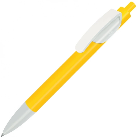 Шариковая ручка Lecce Pen TRIS, жёлтая с белым фото 2