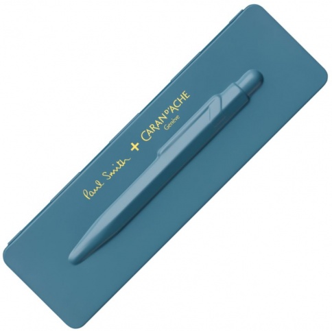 Ручка шариковая Carandache Office 849 Paul Smith Edition 3 (849.506) Petrol Blue M синие чернила подар.кор. фото 1