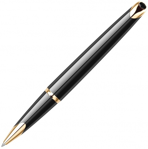 Ручка роллер Waterman Carene De Luxe (S0699980) Black Silver GT F черные чернила подар.кор. фото 6