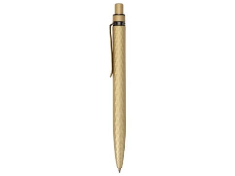 Ручка пластиковая с минералами шариковая Prodir QS01 PQSS Stone, золотистая фото 3