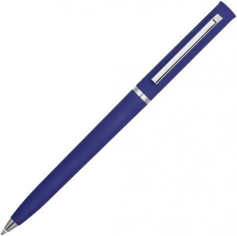 Ручка пластиковая шариковая Vivapens EUROPA SOFT, тёмно-синяя фото 2