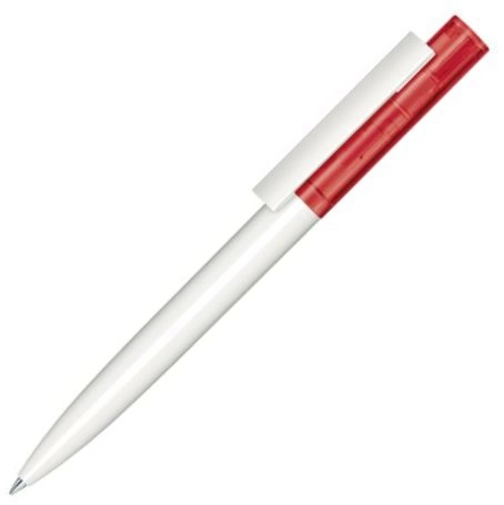 Шариковая ручка Senator Headliner Clear Basic, белая с красным фото 1