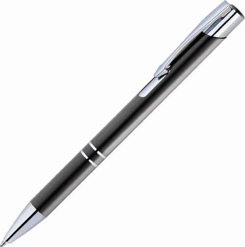 Ручка металлическая шариковая Vivapens KOSKO PREMIUM, чёрная серебристым фото 1