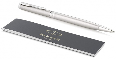 Ручка шариковая Parker Sonnet Core K426 Slim (1931513) Stainless Steel CT M черные чернила подар.кор. фото 2