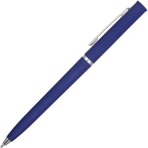 Ручка пластиковая шариковая Vivapens EUROPA SOFT, тёмно-синяя фото 3