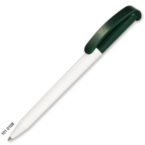 Ручка пластиковая шариковая Grant Automat Classic Mix, белая с тёмно-зелёным фото 1