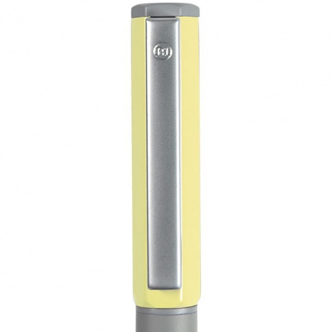Ручка металлическая шариковая B1 Sweety, серая с жёлтым фото 2