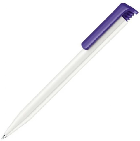 Шариковая ручка Senator Super-Hit Basic Polished, белая с фиолетовым фото 1