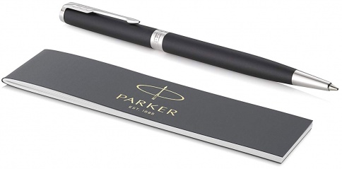 Ручка шариковая Parker Sonnet Core K429 Slim (1931525) Matte Black CT M черные чернила подар.кор. фото 2