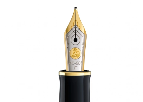 Ручка перьевая Pelikan Souveraen M 400 (PL994855) Black Green GT F перо золото 14K покрытое родием подар.кор. фото 4