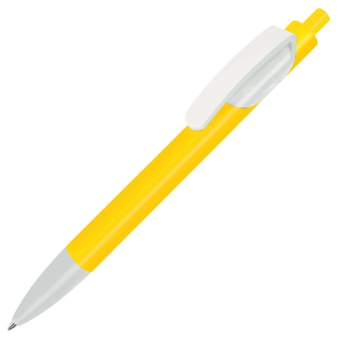 Шариковая ручка Lecce Pen TRIS, жёлтая с белым фото 1