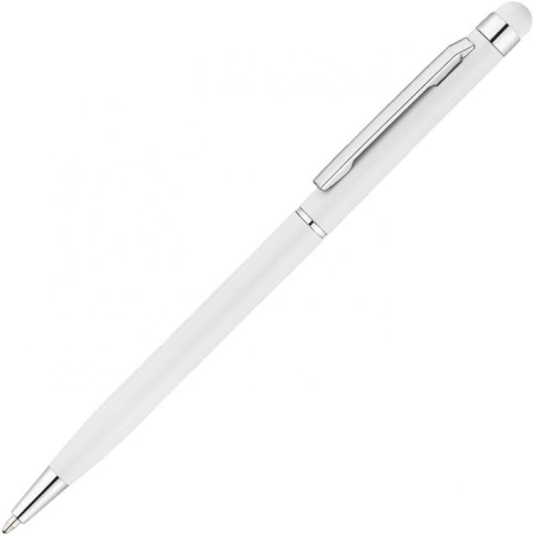 Ручка металлическая шариковая Vivapens KENO METALLIC, белая фото 3