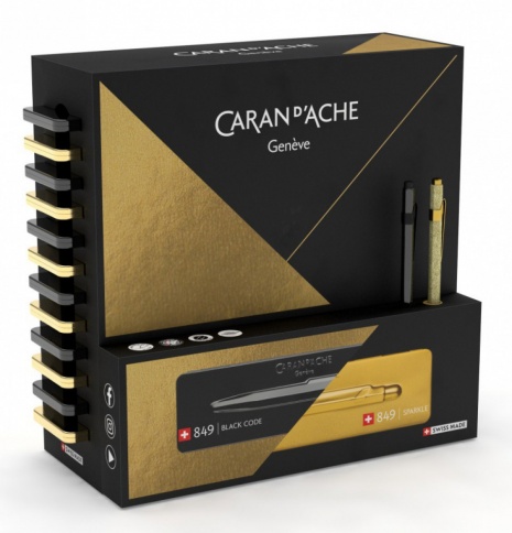 Ручка шариковая Carandache 849 Black code & Sparkle (CC0849.019) ассорти дисплей (20шт) фото 2